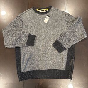 NWT Men Sean John Sweatshirt Gray XXL Pullover Streetwear Heather Grey Dark Ice